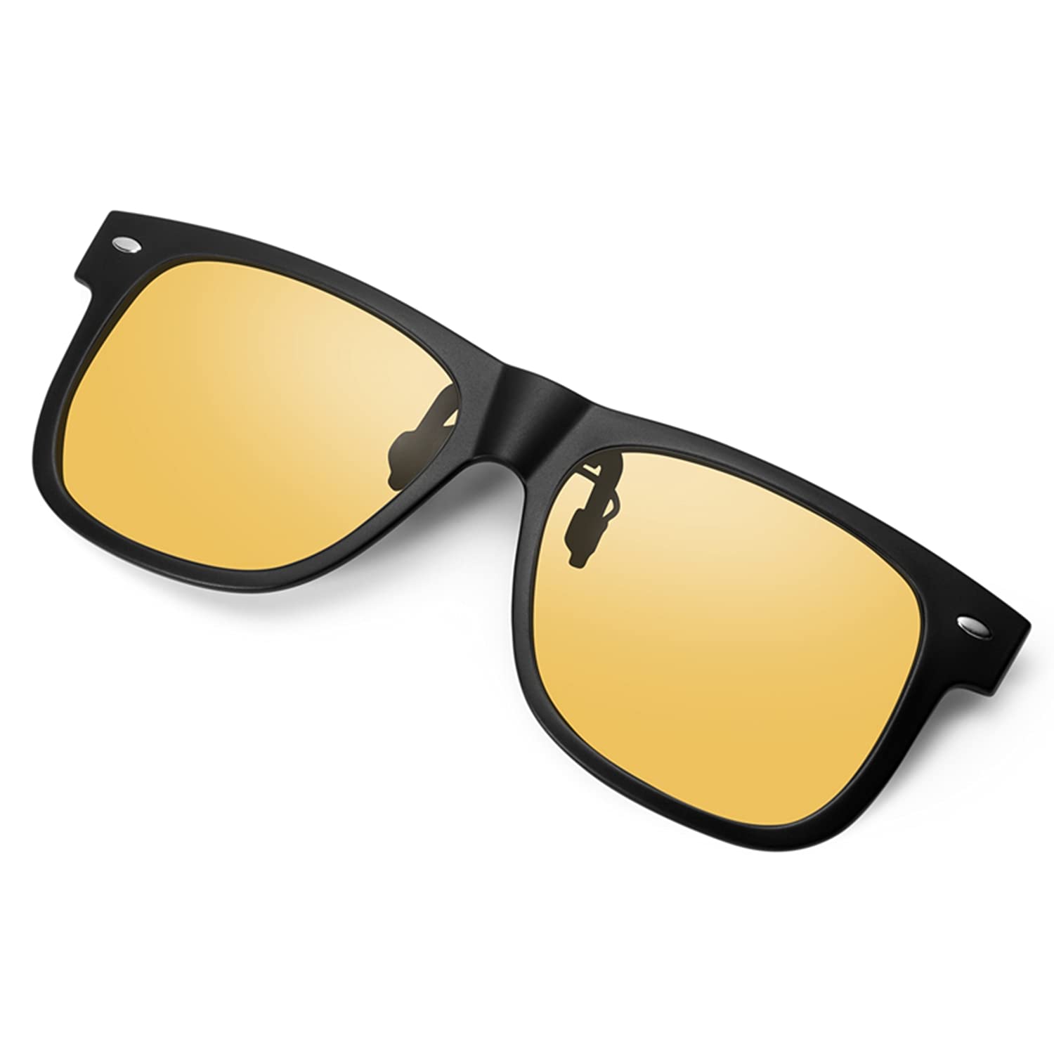 

SOXICK Polarized Sunglasses for Night Polarized Fits Over Wellington Style Men s Clip-On Driving, Yellow, Flip-Up Sunglasses, Lenses, Glasses,