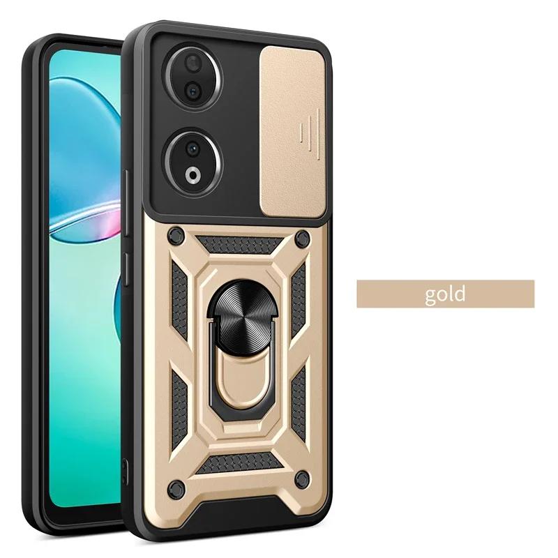 Shockproof Armor Magnetic Holder Ring Case For Honor90 Lite 70 50 X6A X7A X8A X7 X8 X9 X5 Plus X7B X8B X9B 4G Lens Protect Cover