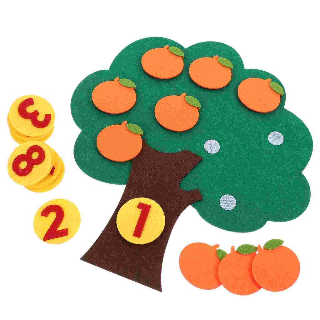 Felt Material Math Toy For Learning Numbers Counting Fruit Tree Educational Supplies Preschool Teaching Tools Non Woven Fabric