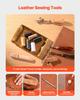 VEVOR Leather Working Tools Kit, 59 PCS Leather Craft Tools with Portable Canvas Storage Bag, Engraving Punching Sewing Stamping Sanding Tools
