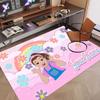 Custom Name Text Crystal Velvet Rug,ms rachel Soft Plush Decorative Non Slip Floor Carpet