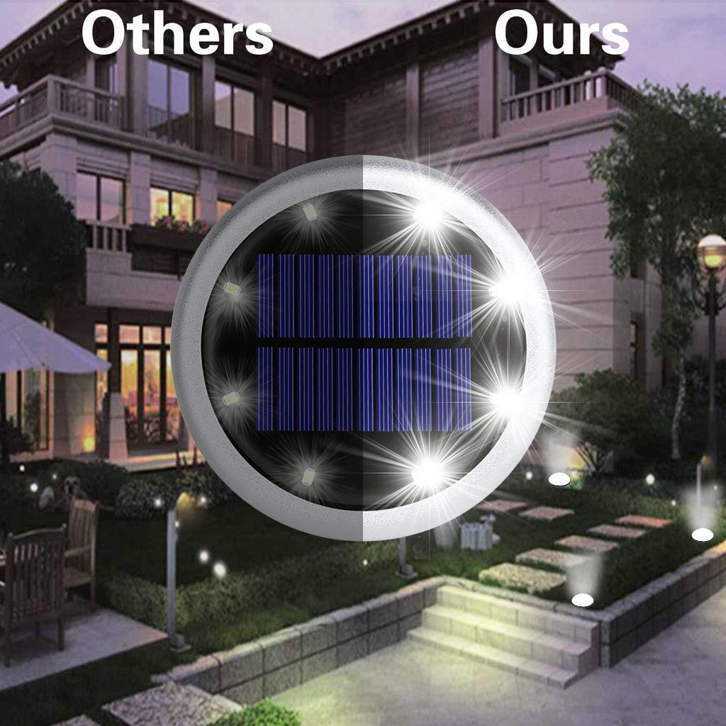 8Leds Solar Powered Paving Light High Brightness Underground Buried Lamps for Garden Lawn