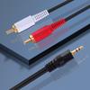3.5mm to RCA Cable 2RCA to AUX Cord 2-RCA to 3.5mm Adapter Stereo Audio Y-Cable