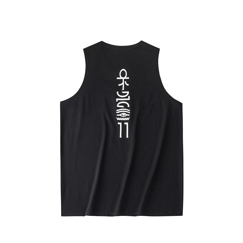 Anta Kyrie Letter Print Round Neck Pullover Comfortable Versatile Breathable Sleeveless Vest Unisex Vests Black 172421118-3