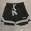 American Style Double Layer Basketball Shorts - Above Knee, Anti-Exposure, Two-Piece Look, Ideal for Training, Running, and Fitness
