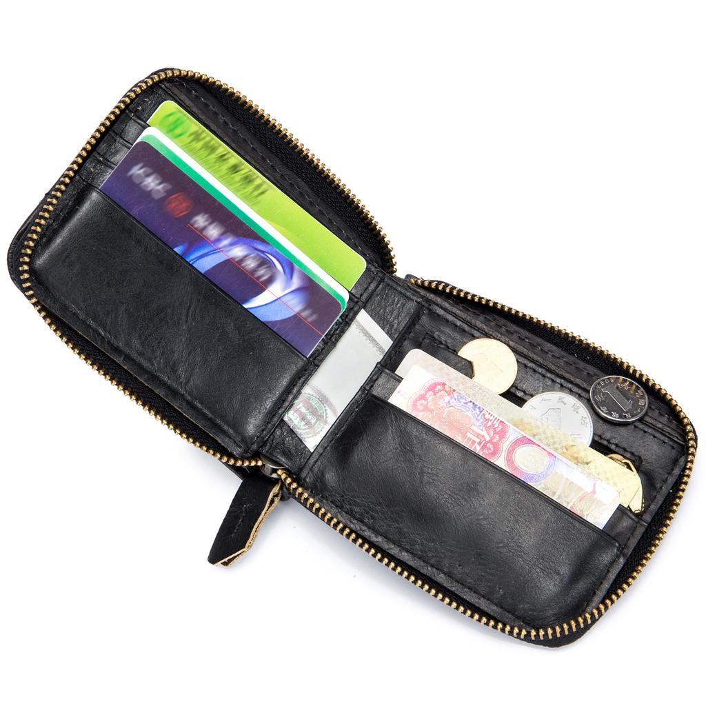 Leather Bifold Wallet for Men Travel Purse Pouch Gift