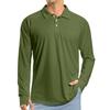 Men's Raglan Long Sleeve Golf Shirt UPF 50+ Lightweight Shirt