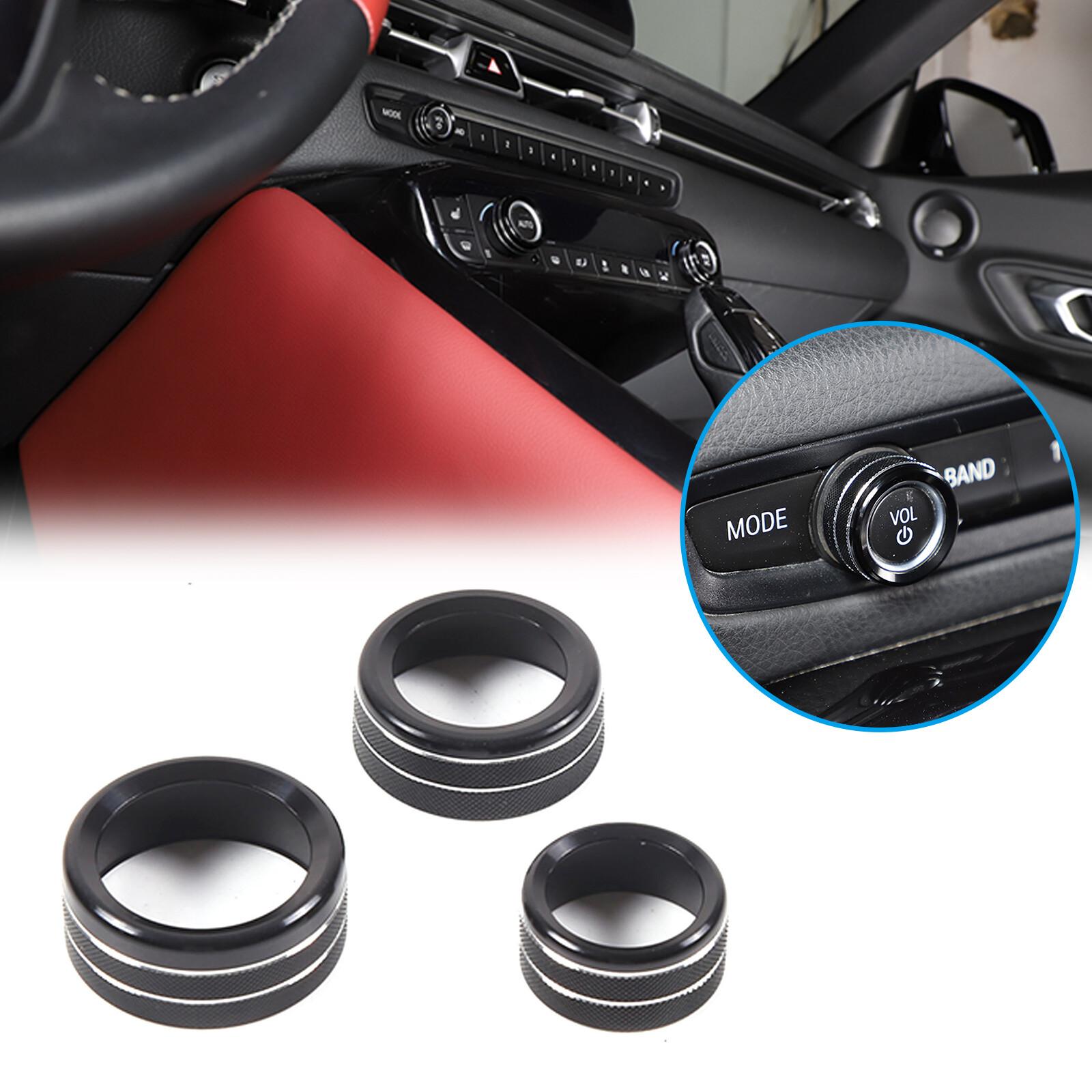 Red Air Conditioner Audio Volume Switch Knob Trim Ring For Toyota Supra -24