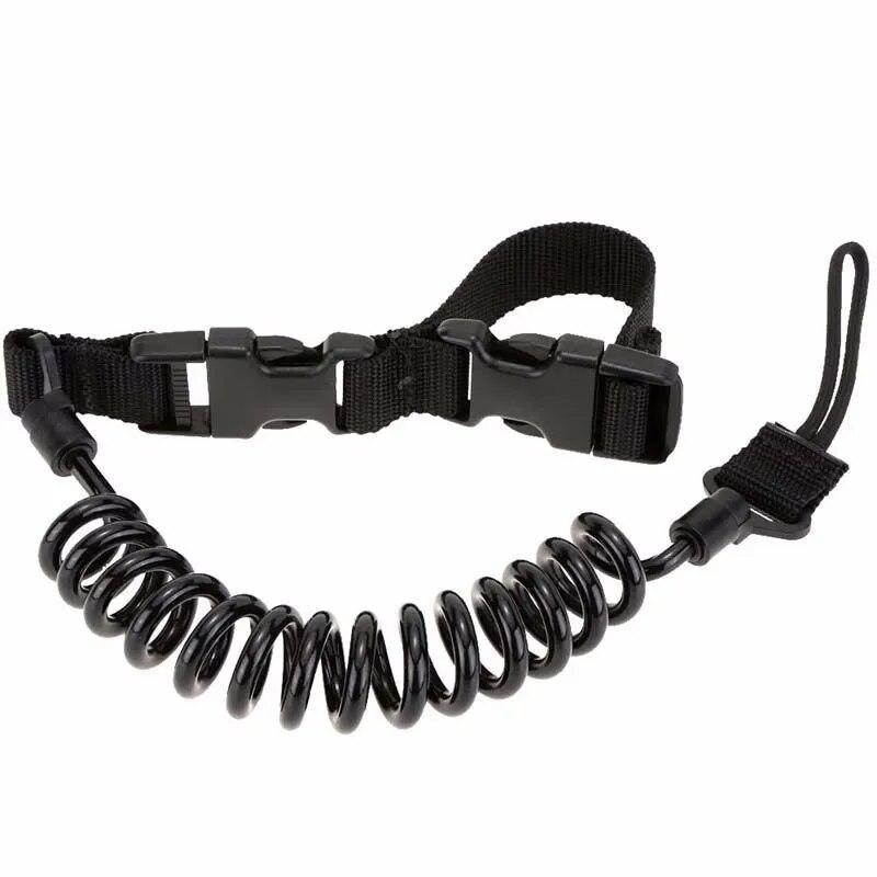 1PCS Tactical Anti-lost Elastic Lanyard Rope Spring Safety Strap Rope For Key Ring Chain Flashlight Hunting Accessories
