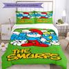 3pcs The Smurfs Bedding Set Duvet Cover Closure Includes 1 Duvet Cover & 2 Pillowcases, Soft and Comfortable for All Seasons.