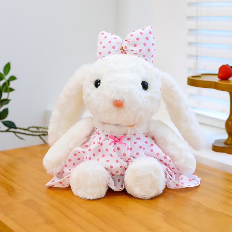 New flower skirt lop-eared rabbit plush toy doll cute dressing rabbit eight-inch doll girl gift
