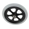 2 PCS Wheelchair Wheels Replacement 8 Inch PU Solid Metal Bead Bearing Electric Wheelchair Wheels Gray