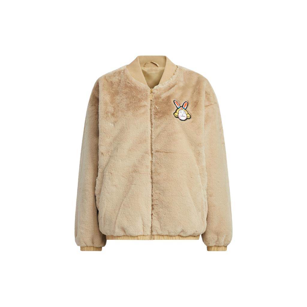 Adidas Neo Cartoon Patch Long Sleeve Jacket Women Outerwear Light-Khaki IA6904