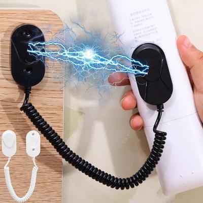 Spring Ropes Magnetic Hook Anti-lost Remote Control Holder Retractable Security Cable Lock for VD Game Console Home Storage Tool