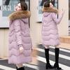 Down Jacket Women's Medium and Long New Slim-fit Fur Collar Warm Duck Down Thickened Jacket Winter