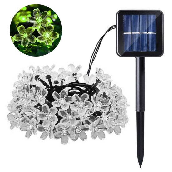 7m IP65 Waterproof Fairy Solar Sakura String 50LED-uri Lumini Garden Party Decor