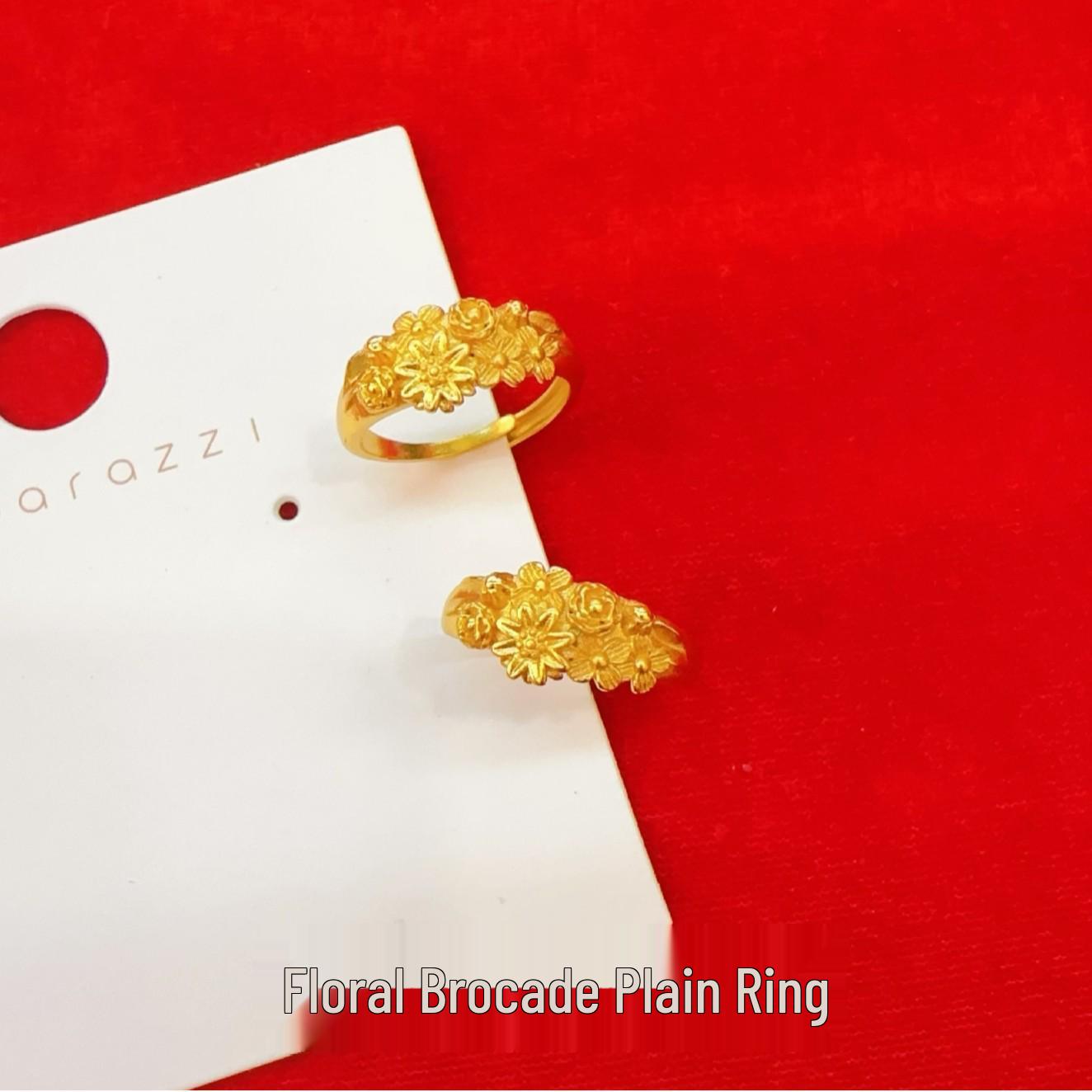 Vietnam Gold Sand Light Luxury Rose Winding Ring for Women - Fashionable Floral Plain Jewelry Ring