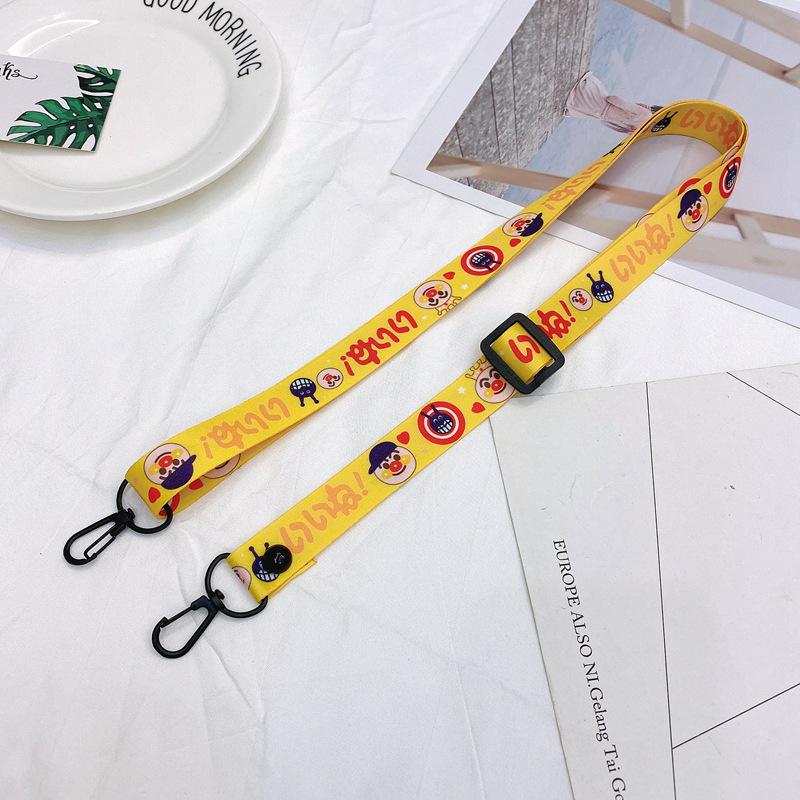 Oblique Span Mobile Phone Lanyard Adjustable Cartoon Silicone Change Bag Lanyard Card Sleeve Record Label Lanyard Lanyard