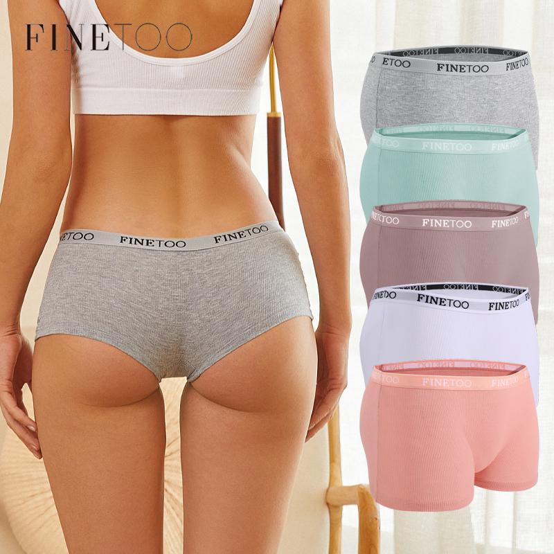 Women's Cotton Panties Boxer Underwear Female Sexy Letter Belt Safety Shorts Seamless Solid Color Intimates Mid Waist Boyshorts