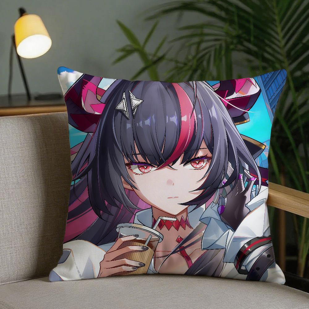 NTE Game SShinku Neverness To Everness Pillow Case Square DoubleSided Printing Sofa Cushion Cover Pillowcase Bedroom Bedside