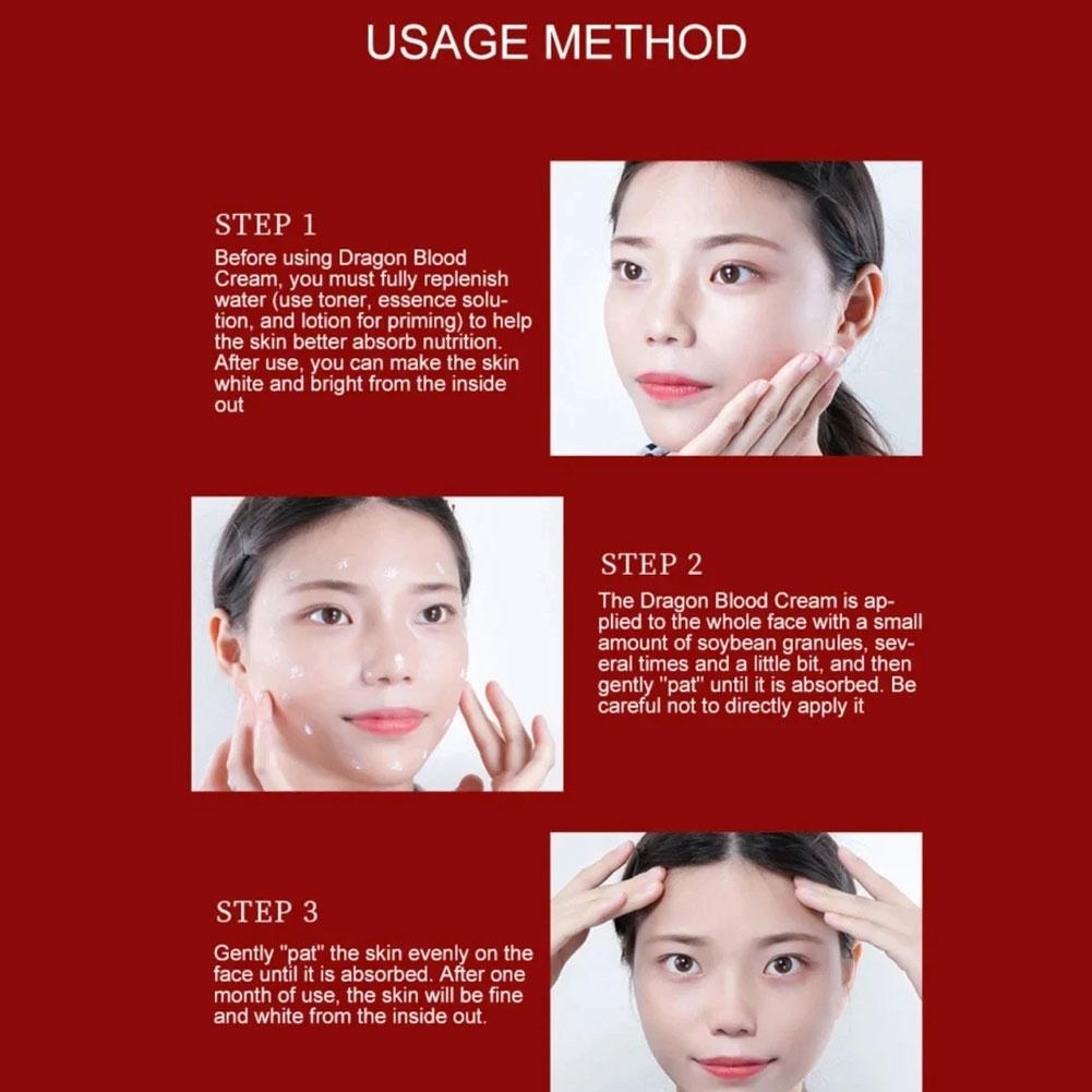 Crème Visage Rétinol Sang de Dragon Hydrater Réparer Blanchir Correcteur Lignes Fines Pores Acné Éclaircir le Teint Cosmétiques Coréens