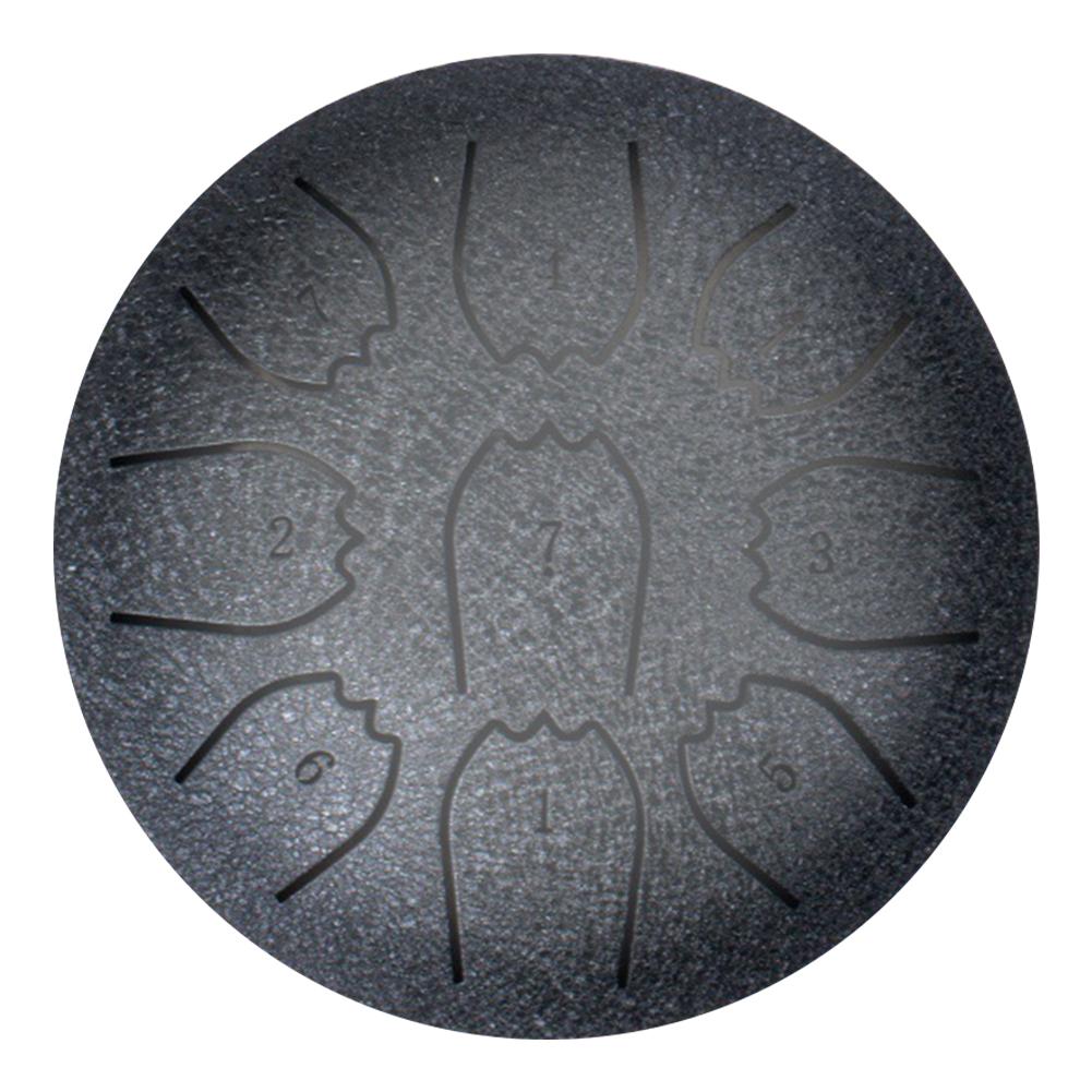 Steel Tongue Drum 4 Inches 9 Notes Waterproof Meditation Rain Chime Ethereal Hand Pan for Meditation Yoga Musical Education