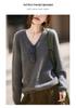 Women's V-neck Hazy Glitter Cashmere Sweater - Soft, Luxurious Knitwear
