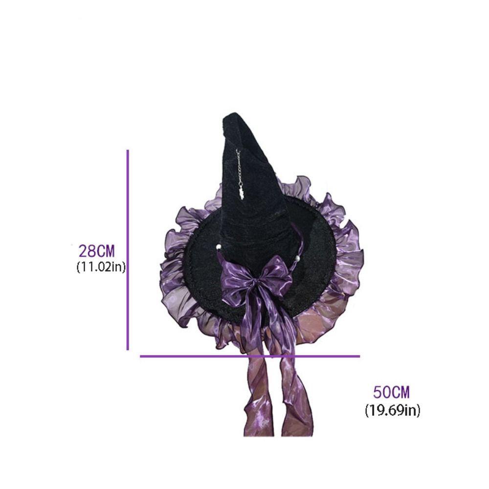 Lace Lolita Witch Hat Star Pendant Wizard Cap Party Props Halloween Hat Cosplay Event