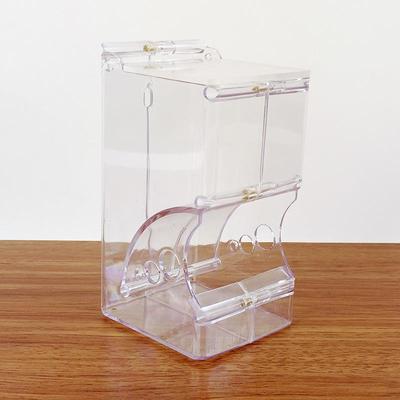 1 Piece Plastic Clear Automatic Pet Feeder For Hamster Guinea Pigs Food Bowl Container Rabbit Food Dispenser Feeder