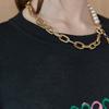 Maxza M Logo Lettering Round Neck Knit Zc10qk027on