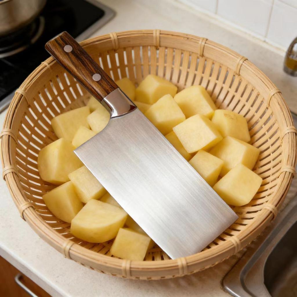 7.5 Inch Chinese Chef Knife Powder Alloy Steel 10Cr15CoMov Blade Wood Handle Slicing Vegetables Cleaver Meat Kitchen Knives