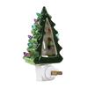 Resinous Christmas Tree Night Light Two Colours Ceramic Christmas Tree Bedside Lamp Mini Christmas Tree Bedside Lamp