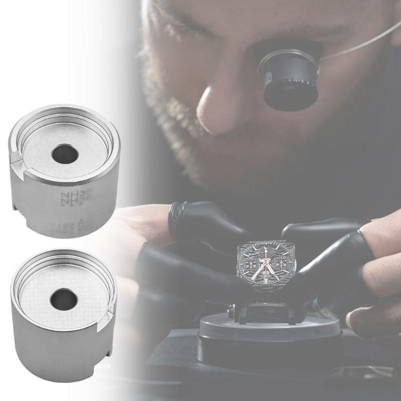 Multipurpose Watchmaker Tool with Alloy Steel Base Movement Seat Suitable for Professional Watch Repair and Assembly