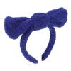 Bow Headband Headdress Blue Large Cute Bow Shape Face Wash Hair Band for Makeup Spa Yoga