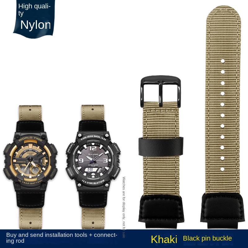 Per Casio AQ-S810W AEQ-110W MCW-200 cinturino da polso in tela di nylon sportivo 16mm 18mm cinturino per orologio cinturino da polso sportivo da uomo