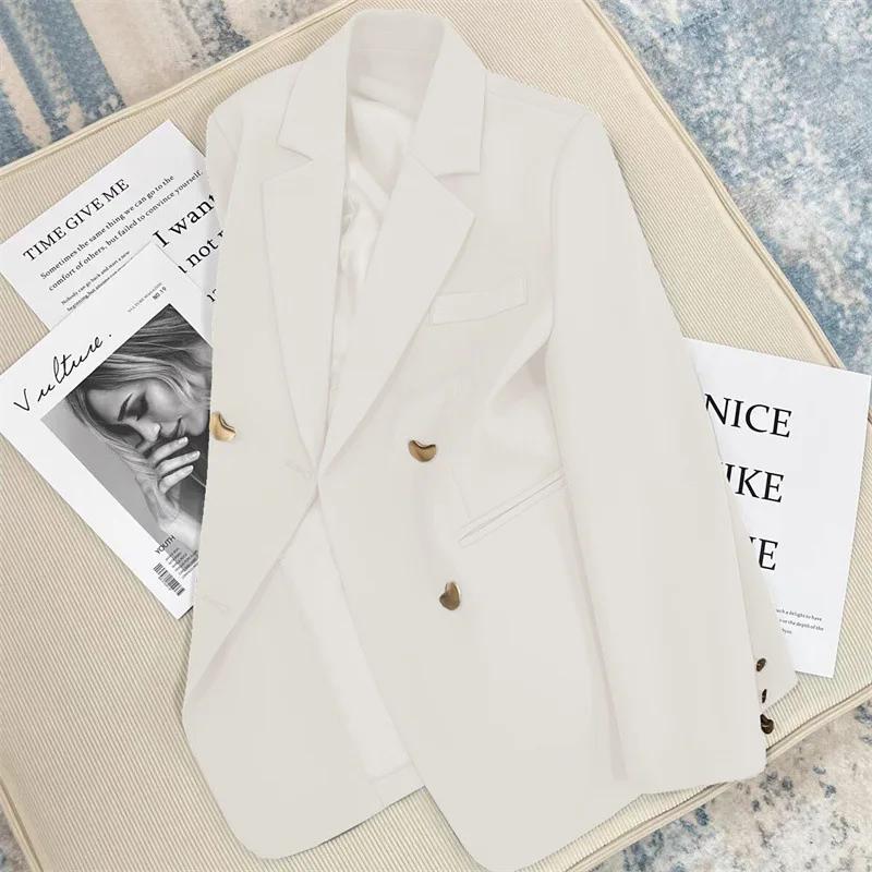 Frühling und Herbst Koreanische Mode Britischer Stil Einfarbiger Blazer Damenbekleidung Französische Textur Mode Kleiner Anzugmantel Damen