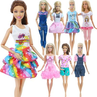 Doll Clothes for 30cm Girl Doll Lot Styles Dress Shorts Shirts Cute Outfits for 1/6 11.5 Inch Doll Girl Toy Kids Gift Accessories