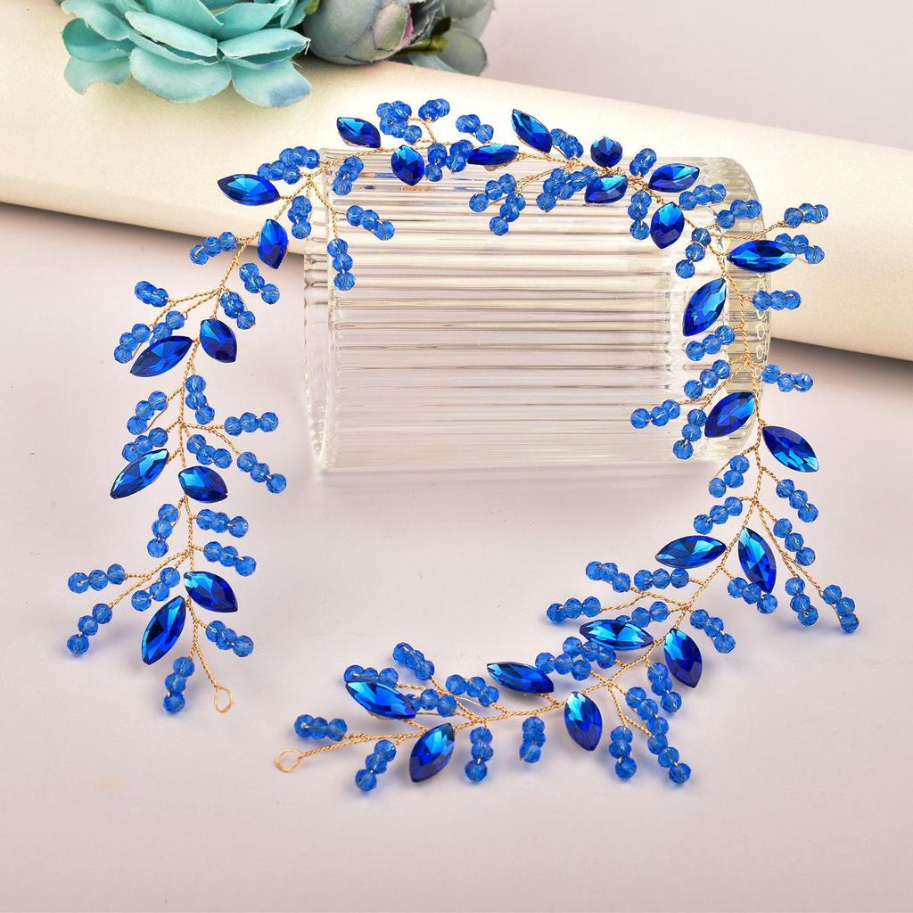 Handmade Rhinestone Crystal Hair Headband for Weddings & Evenings (DZ136)