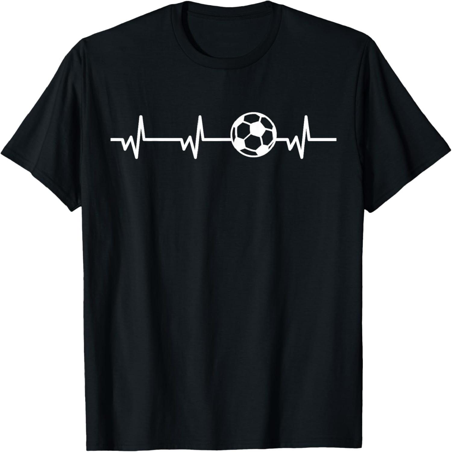 Soccer Heartbeat Ball- Funny Soccer Lover Player Love Soccer T-Shirt S