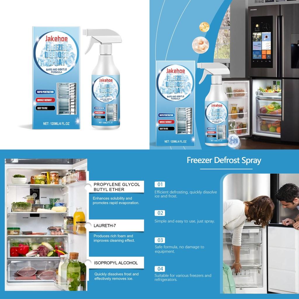 Jakehoe Multifunctional Ice Scraper Spray For Freezers And Windows 120ml