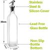 PENGQIMM Olive Oil Bottle, 500ml Glass Oil Pot, Heat-Resistant Glass, for Home Use, Condiment Container, Dressing Bottle