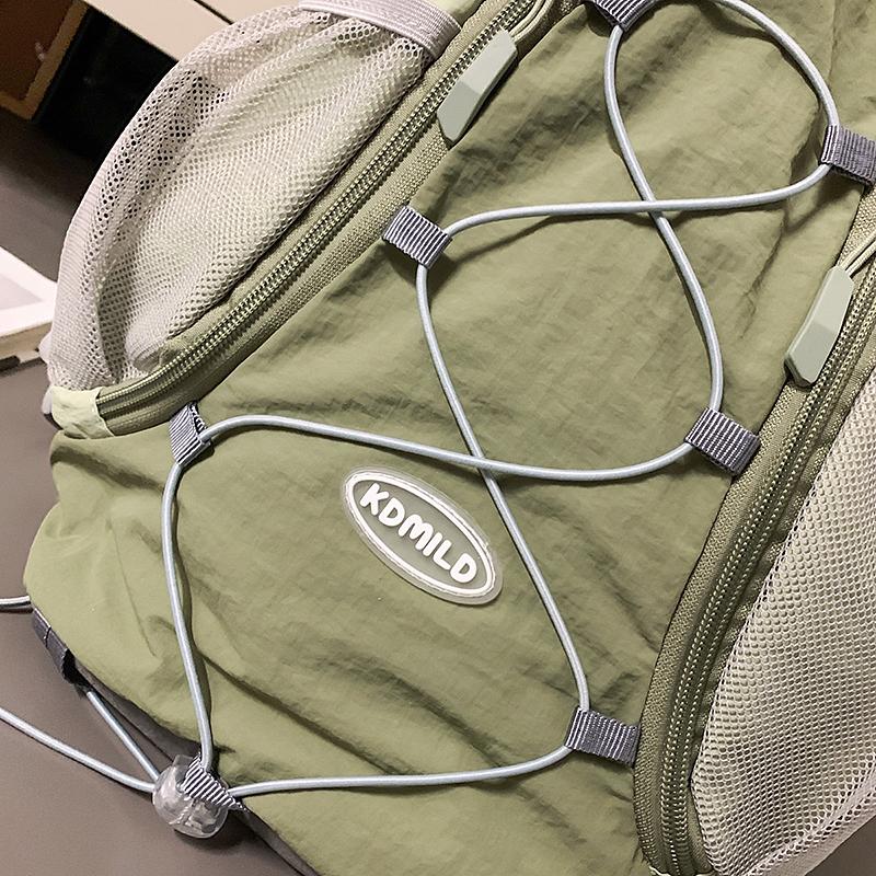 Contrast Color Stitching Backpack Couple's Lightweight Large Capacity Backpack Student Schoolbag