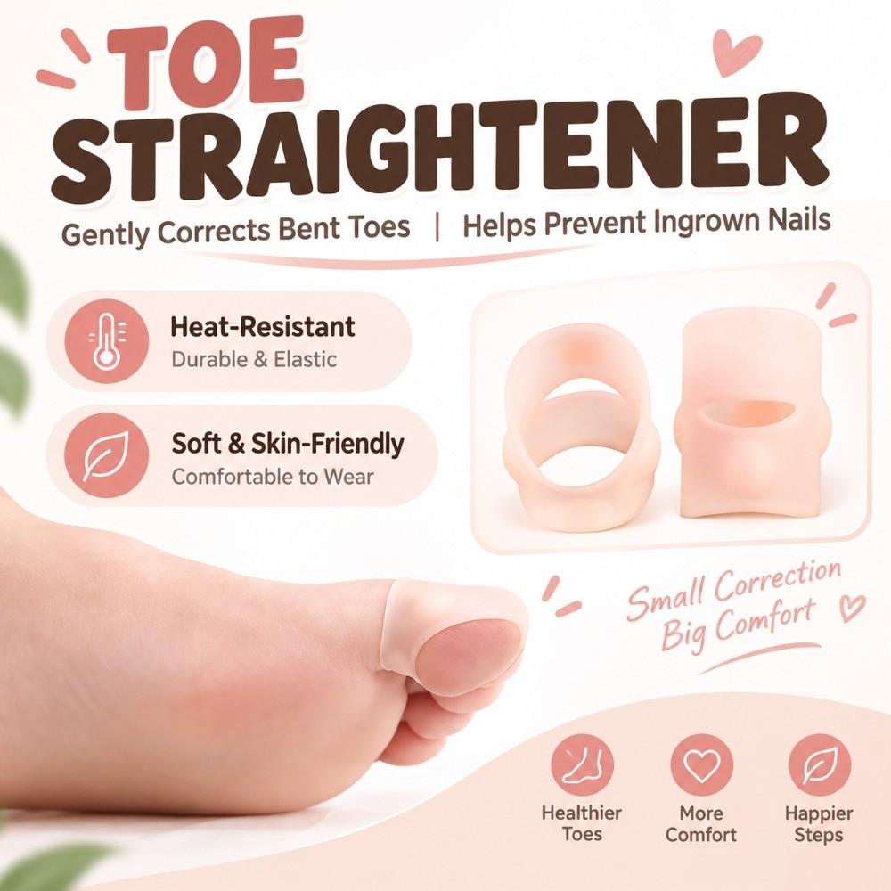 1 Pair Silicone Ingrown Toenail Corrector Soft Toe Alignment Support Travel Use