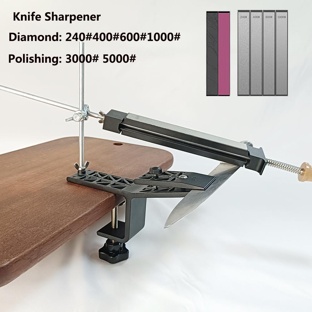 Fixed Knife Sharpener Professional Angle Sharpening Stone Kitchen Whetstone Grinding System Honing Diamond Grinder Woodwork Tool