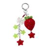 Adorable Crochet Berry Keychain With Bows Bag Accessory Bag Pendant Decors Bag Charm Fashion Keyring For Gifting