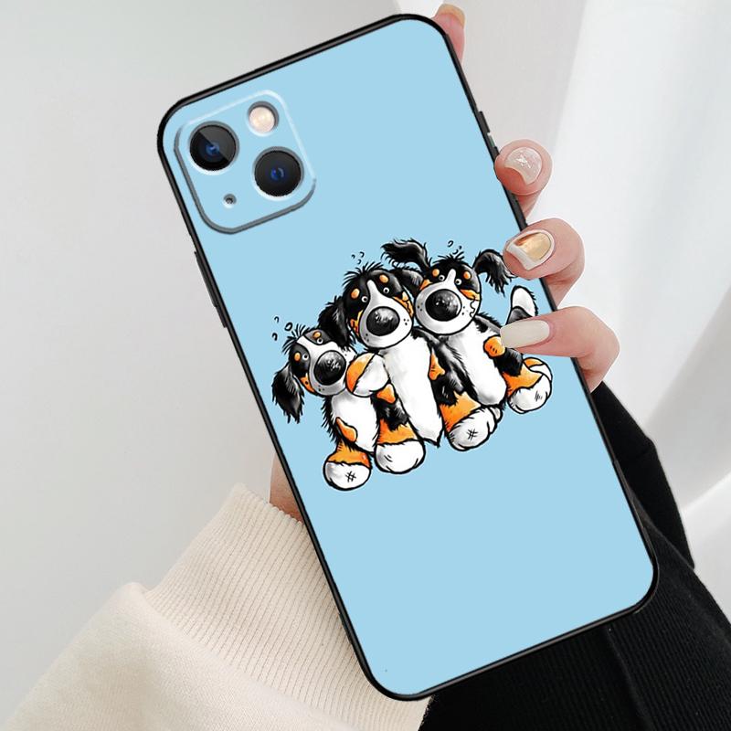 Funny Bernese Mountain Dog Phone Case For iPhone 17 Pro Max 16 15 14 11 12 13 Pro Max mini 15 16 Plus 16e 17 Air Cover
