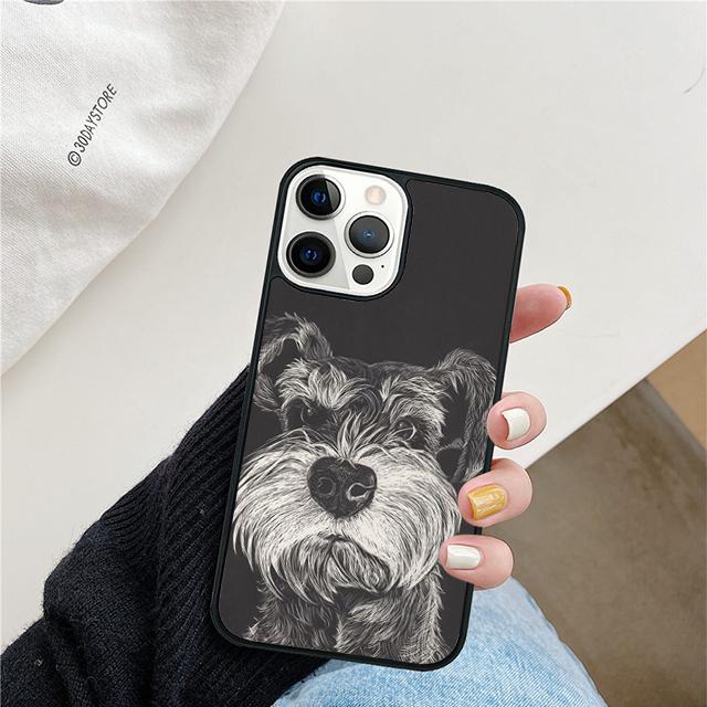 Miniature Schnauzer Puppy Dog Mobile Phone Cases Cover For iPhone 17 Air 16 15 14 12 13 11 Pro MAX apple Plus SE2020 Coque