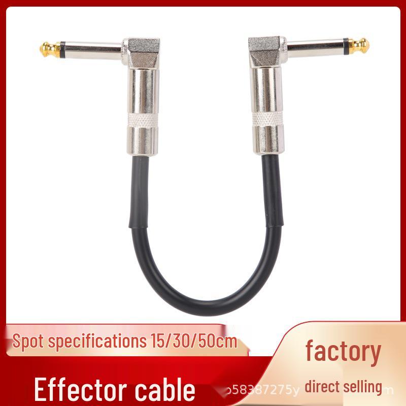 15CM/30CM Right Angle Patch Cable for Guitar/Bass Effects Pedals 15CM чёрный