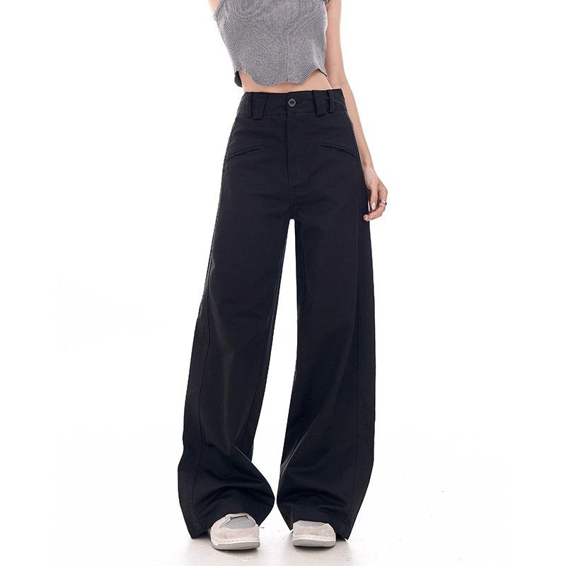 Pocket Stylish Plus Size Plus Size Ladies Pear-Shaped Figure Suit Little Black Man XXXL