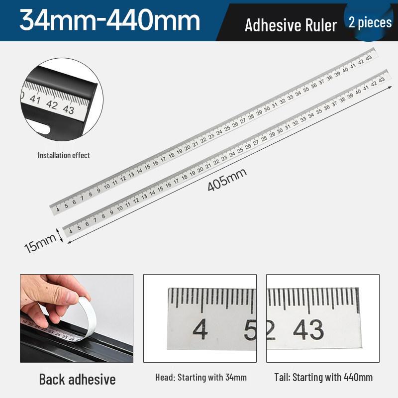 Manual Tile Cutter Accessories: Stainless Steel Positioning Ruler & Measuring Stickers